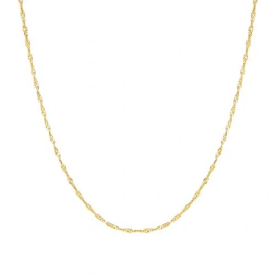 Spero London Twisted Curb Singapore Sterling Silver Chain In Gold