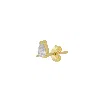 Spero London Women's 14ct Solid Gold Handcrafted Pear Stud Single Earring In Gold