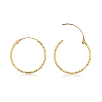 Spero London Women's 9ct Solid Gold 16mm Hoop Earrings