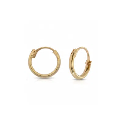 Spero London Women's 9ct Solid Gold Hoop Earrings - 8mm In Pink