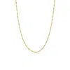 Spero London Women's 9ct Solid Gold Italian Fine Figaro Chain Necklace