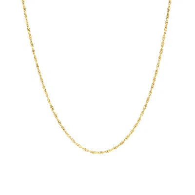 Spero London Women's 9ct Solid Gold Italian Rope Chain Necklace