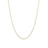 Spero London Women's 9ct Solid Gold Paperclip Italian Chain Necklace