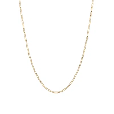 Spero London Women's 9ct Solid Gold Paperclip Italian Chain Necklace