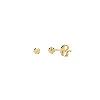 Spero London Women's 9ct Solid Gold Sphere Stud Earring