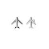 Spero London Women's Airplane Sterling Silver Stud Earring - Silver In Silver