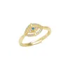 Spero London Women's Ancient Evil Eye Sterling Silver Ring - Gold In Gold