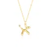 Spero London Women's Balloon Dog Poodle Necklace In Gold In Gold
