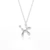 Spero London Women's Balloon Dog Poodle Necklace In Sterling Silver In Silver