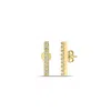 Spero London Women's Bar Stud Zirconia Earring Sterling Silver - Gold In Gold