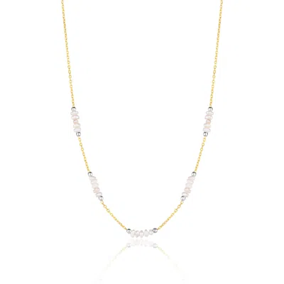 Spero London Women's Baroque Pearl Beaded Sterling Silver Chain Necklace In Gold