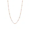 Spero London Women's Bead Chain Sterling Silver Satellite Necklace - Rose Gold In Gold
