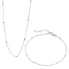 Spero London Women's Bead Chain Sterling Silver Satellite Necklace & Bracelet Set - Silver In Silver