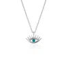 Spero London Women's Blue Eye Evil Eye Sterling Silver Necklace - Silver In Silver