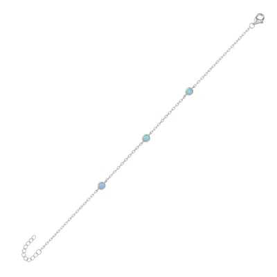 Spero London Women's Blue Opal Bracelet In Sterling Silver