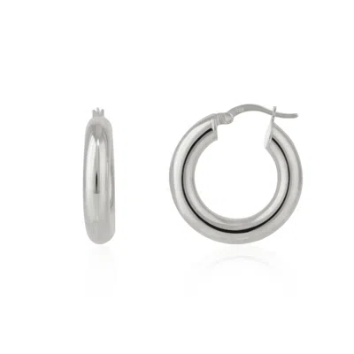 Spero London Women's Chunky Hoop Earrings In Sterling Silver - Silver