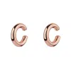 Spero London Women's Chunky Sterling Rose Gold Ear Cuff No Piercing Pair - Rose Gold In Gold