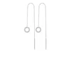 Spero London Women's Circle Drop Earring Sterling Silver - Silver In Silver