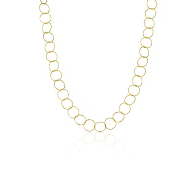 Spero London Women's Circle Hoops Sterling Silver Chain Necklace - Gold