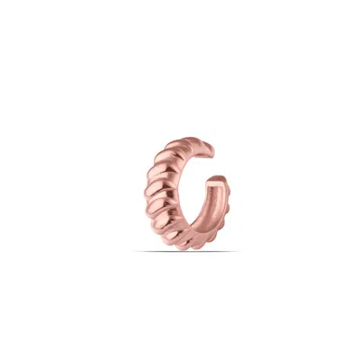 Spero London Women's Croissant Ear Cuff No Piercing Sterling Silver One Piece - Rose Gold
