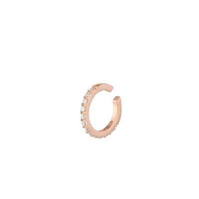 Spero London Women's Cubic Zirconia Sterling Silver Ear Cuff No Piercing - Rose Gold