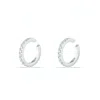 Spero London Women's Cubic Zirconia Sterling Silver Ear Cuff No Piercing - Silver - Pair In Silver