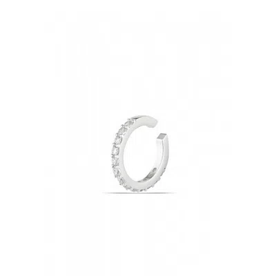 Spero London Women's Cubic Zirconia Sterling Silver Ear Cuff No Piercing - Silver