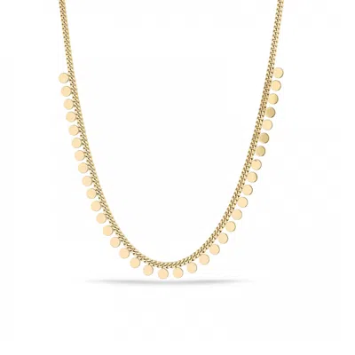Spero London Women's Disk Charm Coin Chain Necklace In Sterling Silver - Gold