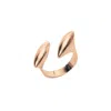 Spero London Double Marquise Sterling Silver Adjustable Ring In Gold