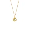 Spero London Women's Dripping Molten Natural Textured Sterling Silver Authentic Pendant Necklace - Gold In Gold