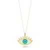 Spero London Women's Evil Eye Eyelash Sterling Silver Gold Vermeil Necklace In Gold