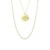Spero London Women's Eye Coin & Rectangular Chain Sterling Silver Evil Eye Necklace Set - Gold In Gold