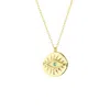 Spero London Women's Eye Coin Sterling Silver Evil Eye Necklace - Gold In Gold