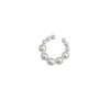 Spero London Women's Fancy Bubble Bead Sterling Silver Ear Cuff No Piercing In Silver