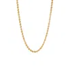 Spero London Women's Fine 14ct Solid Gold Italian Hallow Rope Chain Necklace