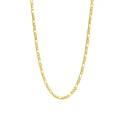 Spero London Women's Fine 14ct Solid Gold Large Figaro Chain Necklace