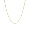 Spero London Women's Fine 14ct Solid Gold Satellite Beaded Chain Necklace In Gold
