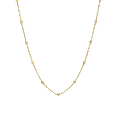 Spero London Women's Fine 14ct Solid Gold Satellite Beaded Chain Necklace