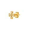Spero London Women's Fine 14k Solid Gold Diamond Clover Single Earring In Gold