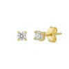 Spero London Women's Fine 3mm Diamond Stud Earrings 14ct Solid Gold In Gold