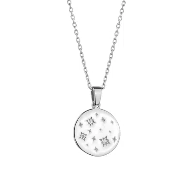 Spero London Women's Fine Celestial Diamond Pendant Sterling Silver Necklace - Silver