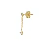 Spero London Women's Fine Double Diamond Drop Single Earring 14ct Solid Gold In Gold