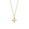 Spero London Women's Four Cube Blocks Natural Textured Sterling Silver Authentic Pendant Necklace - Gold In Gold
