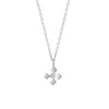 Spero London Women's Four Cube Blocks Natural Textured Sterling Silver Authentic Pendant Necklace - Silver In Silver