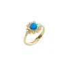 Spero London Women's Gold Blue Opal Sun Ring Sterling Silver In Gold