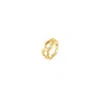 Spero London Women's Gold Chunky Three Chain Sterling Silver Adjustable Statement Ring In Gold