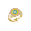 Spero London Women's Gold Enamel Round Sterling Silver Signet Ring In Gold