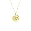 Spero London Women's Gold Eye Coin Sterling Silver Evil Eye Necklace In Gold