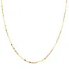 Spero London Women's Gold Half Twisted Sterling Silver Chain Necklace Singapore Chain In Gold