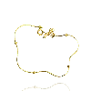 Spero London Women's Gold Italian Bead Chain Sterling Silver Satellite Bracelet In Gold